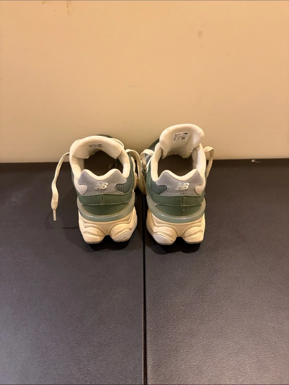 New Balance Kids Sneakers in Green and Cream